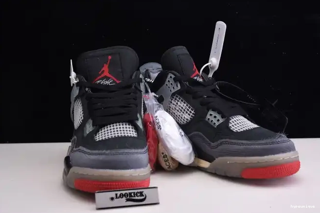 HYPE Retro Jordan White Off CV9388-001 x Air 4 Bred 0423